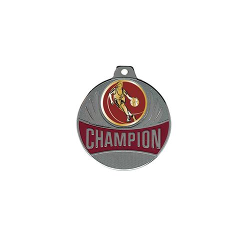Médaille basket argent champion - 50mm. Médaille basket argent champion - 50mm.