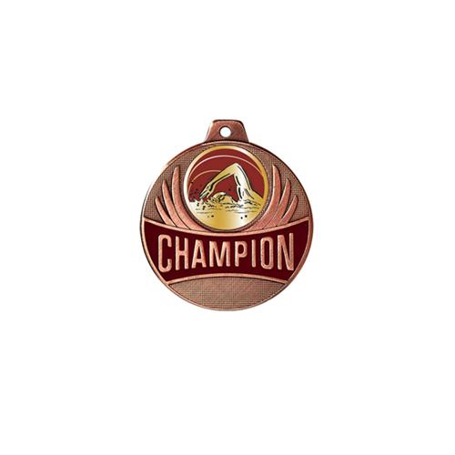 Médaille natation bronze champion - 50mm. Médaille natation bronze champion - 50mm.