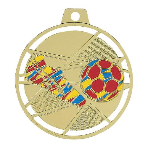 Médaille foot or - émaillées 70mm. Médaille foot or - émaillées 70mm.
