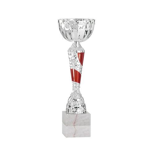 Coupe rouge et argent économique - 25cm. Coupe rouge et argent économique - 25cm.