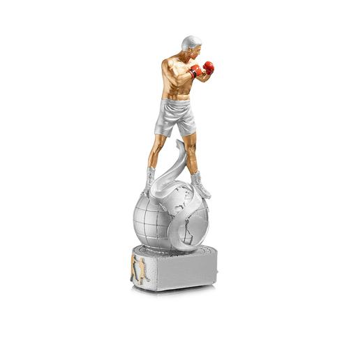 Trophée boxe argent - résine 20cm. Trophée boxe argent - résine 20cm.