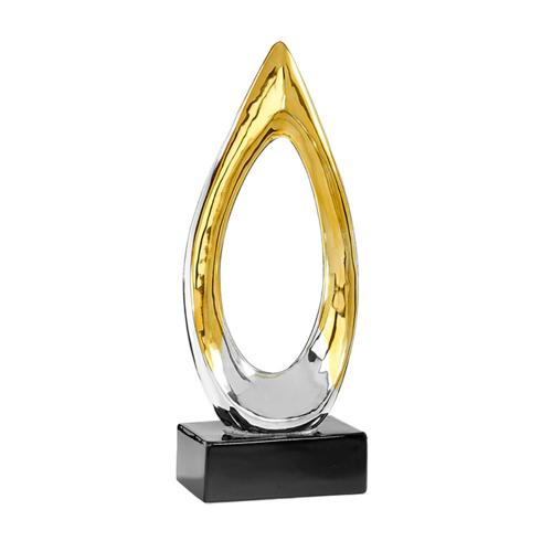 Trophée céramique or et argent - classique - 30cm. Trophée céramique or et argent - classique - 30cm.