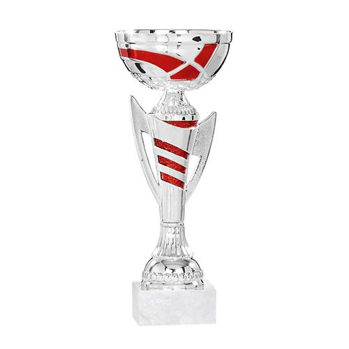 Coupe rouge et argent économique - 32cm. Coupe rouge et argent économique - 32cm.