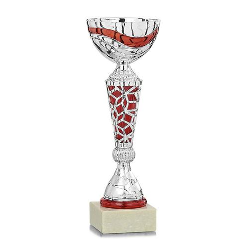 Coupe rouge et argent économique - 33cm. Coupe rouge et argent économique - 33cm.