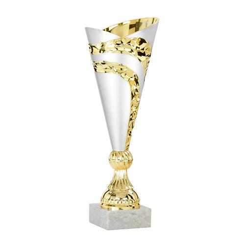 Coupe blanc et or - économique - 34cm. Coupe blanc et or - économique - 34cm.