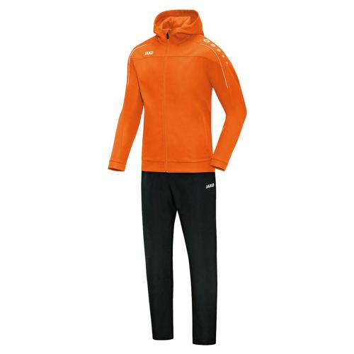 Ensemble survêtement de foot veste à capuchon et pantalon enfant - Jako - Classico Orange fluo Ensemble survêtement de foot veste à capuchon et pantalon enfant - Jako - Classico Orange fluo