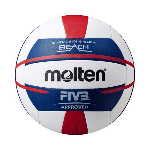 MOLTEN Ballon Beach-Volley V5B1300 Breizh – Motifs Bretons Blanc – Idéal Plage Et Loisir