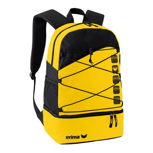 Sac à dos multifonction Erima - club 5 avec compartiment inférieur jaune/noir Sac à dos multifonction Erima - club 5 avec compartiment inférieur jaune/noir