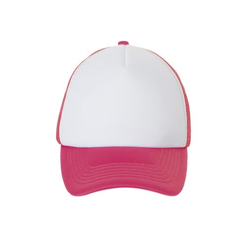 Casquette filet en polyester BLANC/CORFLUO Casquette filet en polyester BLANC/CORFLUO
