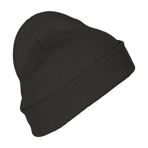 Bonnet avec revers en acrylique GRIS FONCE Bonnet avec revers en acrylique GRIS FONCE