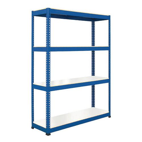Rayonnage lourd Manutan Rapid 1 4 tablettes mélaminées - 1980x1525x610 Rayonnage lourd Manutan Rapid 1 4 tablettes mélaminées - 1980x1525x610