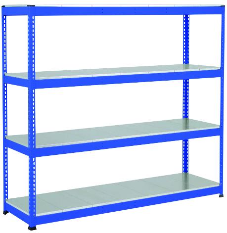 Rayonnage lourd Manutan Rapid 1 4 tablettes métal - 2440x2440x915 Rayonnage lourd Manutan Rapid 1 4 tablettes métal - 2440x2440x915