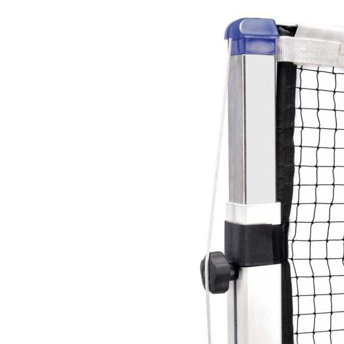 Poteaux De Badminton Avec Filet Réglable - Base Stable Avec Roulettes, Intérieur/extérieur - 4