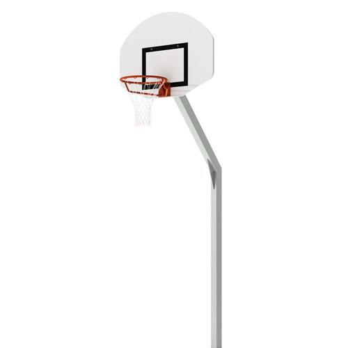 But de basket d'entrainement plastifié en aluminium gris, deport de 0, 60m et hauteur de 3, 05m, panneau PES 1/2 lune 11 But de basket d'entrainement plastifié en aluminium gris, deport de 0, 60m et hauteur de 3, 05m, panneau PES 1/2 lune 11