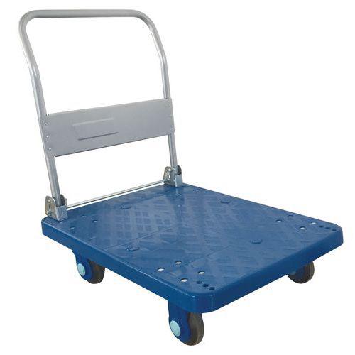 Chariot plastique dossier rabattable - Force 300 kg Manutan Chariot plastique dossier rabattable - Force 300 kg Manutan
