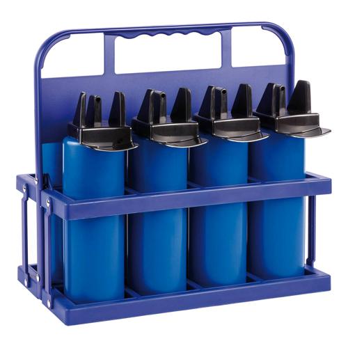 POWERSHOT Porte-bidons Pliable En PVC Noir – Range 10 Bidons Facilement, 40 X 20 X 35 Cm