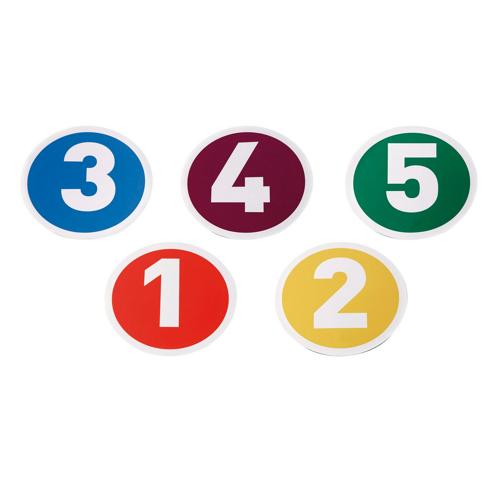 Lot de 5 marquages au sol numerotés de1 à 5 PROTRAINER Lot de 5 marquages au sol numerotés de1 à 5 PROTRAINER