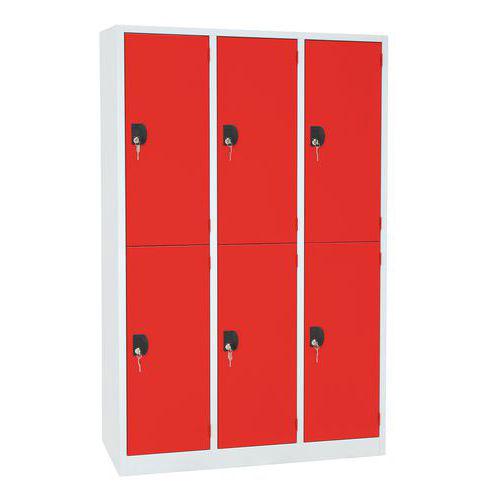 Vestiaire 6 cases penderie Modulo - 3 colonnes largeur 400 mm - Sur socle - Manutan Vestiaire 6 cases penderie Modulo - 3 colonnes largeur 400 mm - Sur socle - Manutan