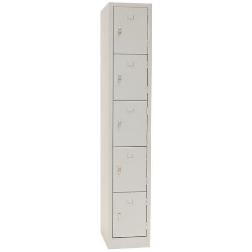 Vestiaire 5 cases Modulo - 1 colonne largeur 300 mm - Sur socle - Manutan Vestiaire 5 cases Modulo - 1 colonne largeur 300 mm - Sur socle - Manutan